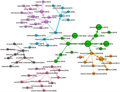 Exploring Topics in Bibliometric Research Through Citation Networks and Semantic Analysis